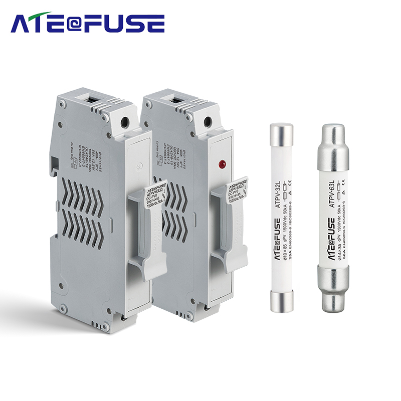 ATPV-63LD 1500VDC 50A 10x85mm and 14x85mm Solar PV DIN Rail Fuse Holder